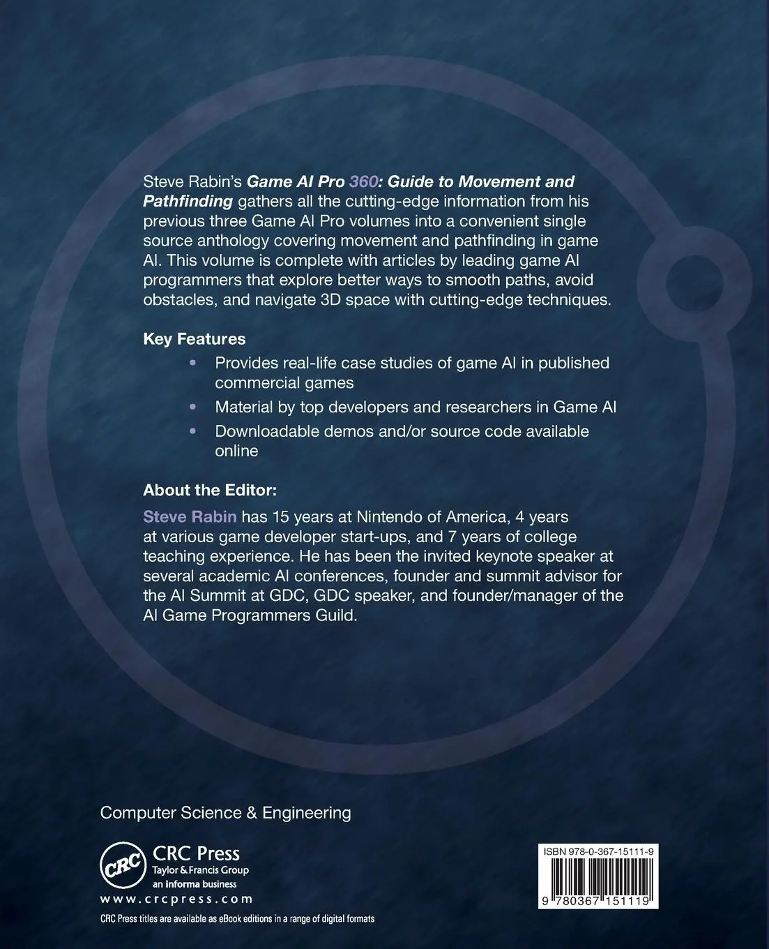 Rückseite: 9780367151119 | Game AI Pro 360 | Guide to Movement and Pathfinding | Steve Rabin