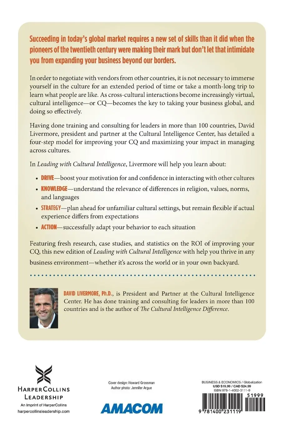 Rückseite: 9781400231119 | Leading with Cultural Intelligence | The Real Secret to Success | Buch