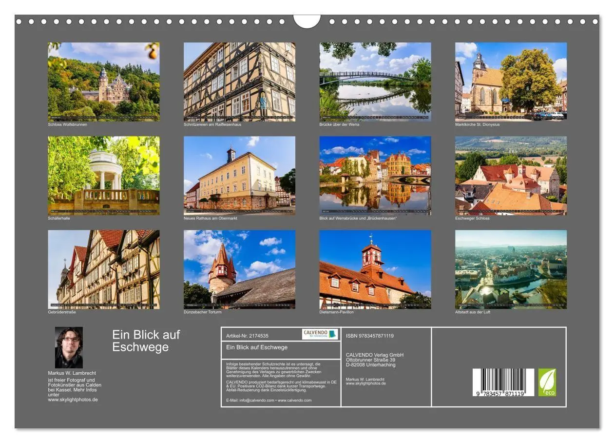 Bild: 9783457871119 | Ein Blick auf Eschwege (Wandkalender 2026 DIN A3 quer), CALVENDO...