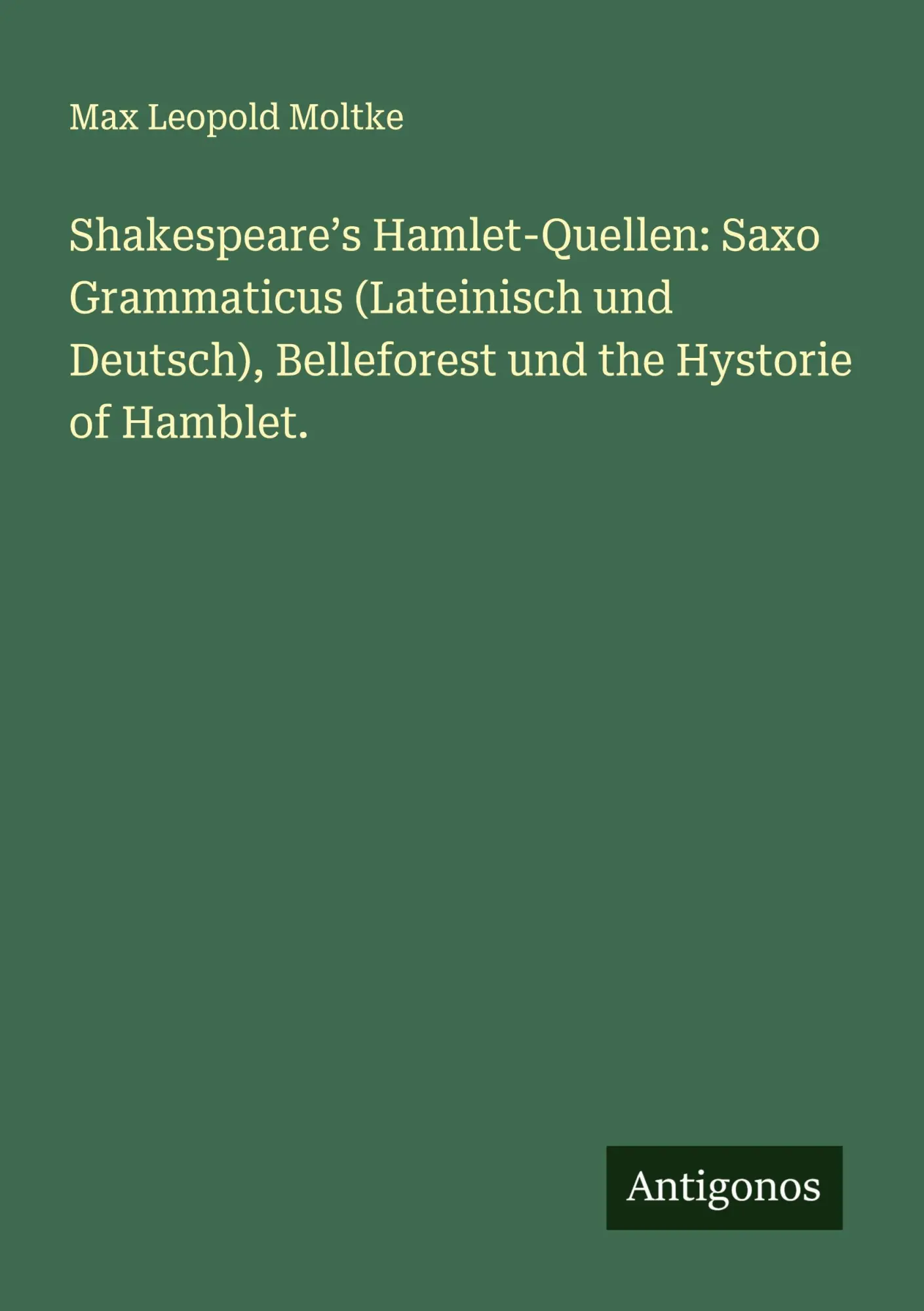 Cover: 9783563871119 | Shakespeare's Hamlet-Quellen: Saxo Grammaticus (Lateinisch und...