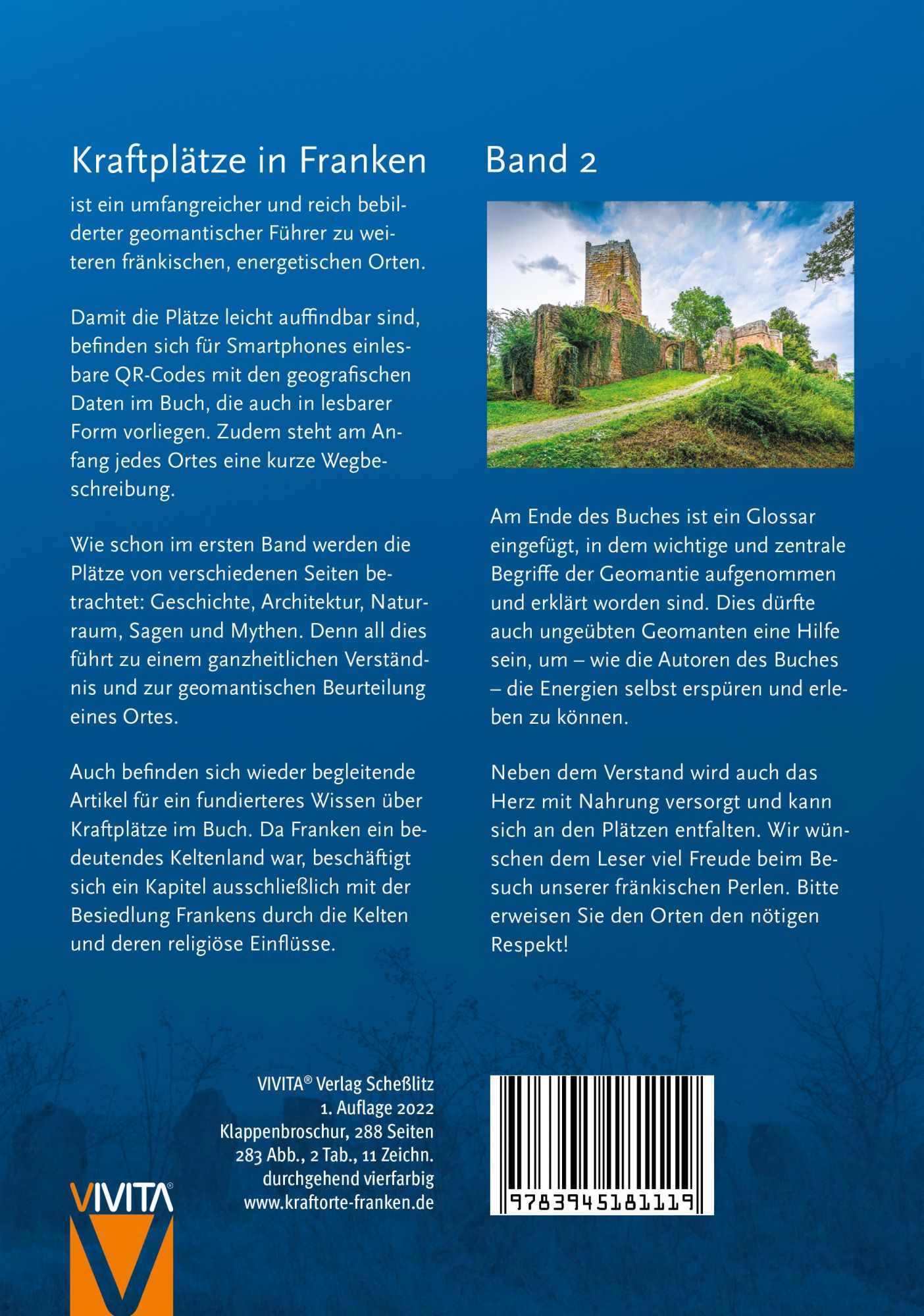 Rückseite: 9783945181119 | Kraftplätze in Franken 2 | Wolfgang Körner | Taschenbuch | 288 S.