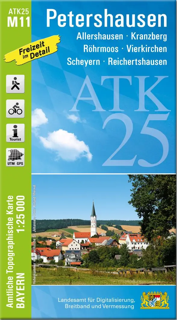 Cover: 9783987761119 | ATK25-M11 Petershausen (Amtliche Topographische Karte 1:25000) | 2025