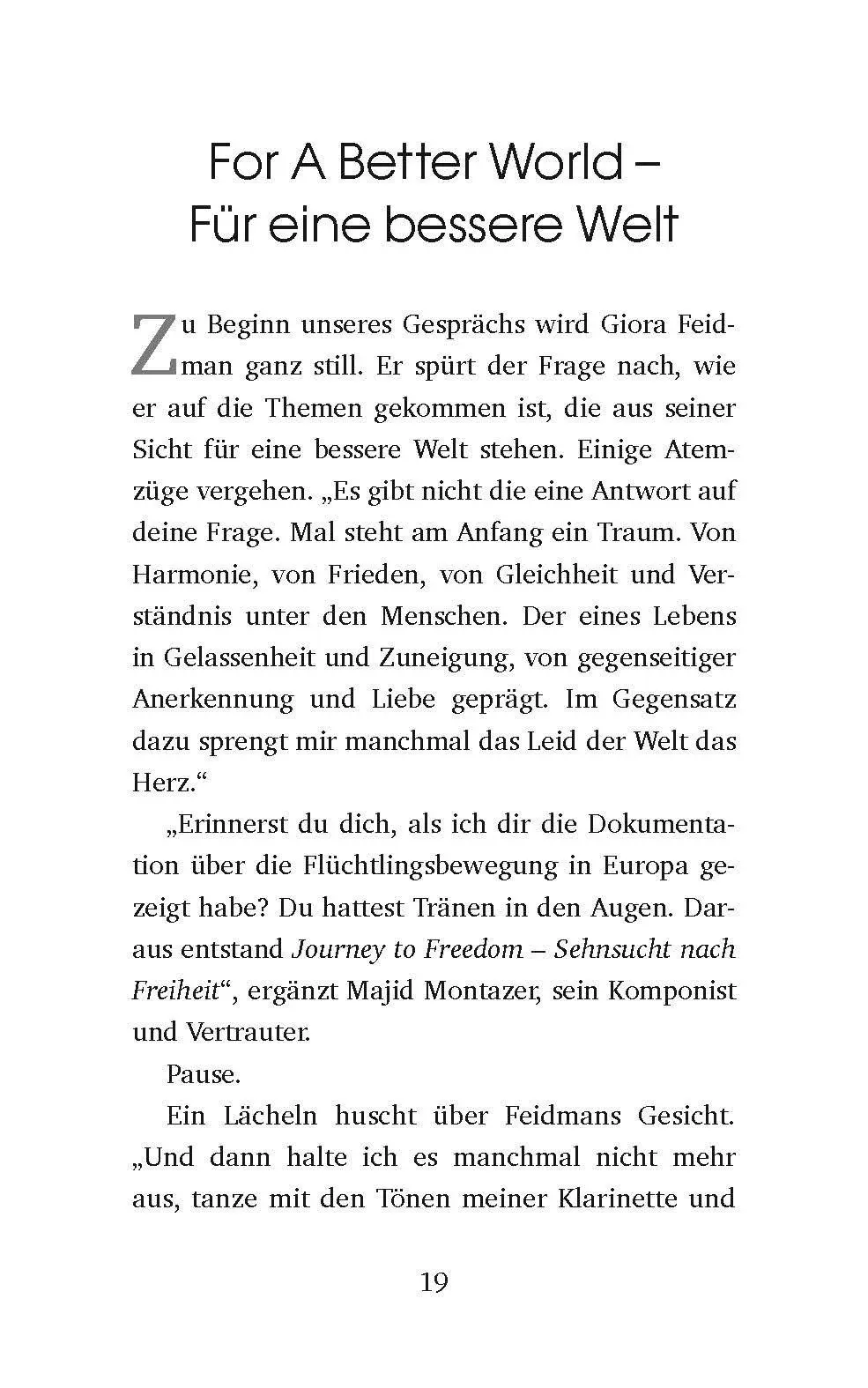 Bild: 9783987901119 | For a Better World | Harmonien des Miteinanders | Feidman (u. a.)