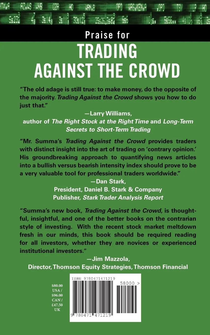Rückseite: 9780471471219 | Trading Against the Crowd | John F Summa | Buch | 240 S. | Englisch