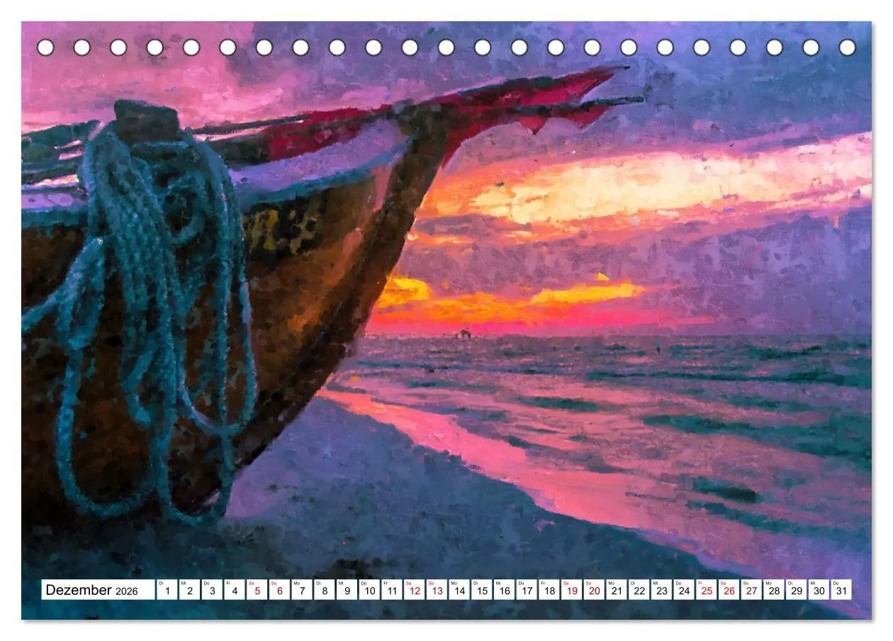 Bild: 9783457621219 | Malerische Insel Usedom - Acryl Impressionen (Tischkalender 2026...