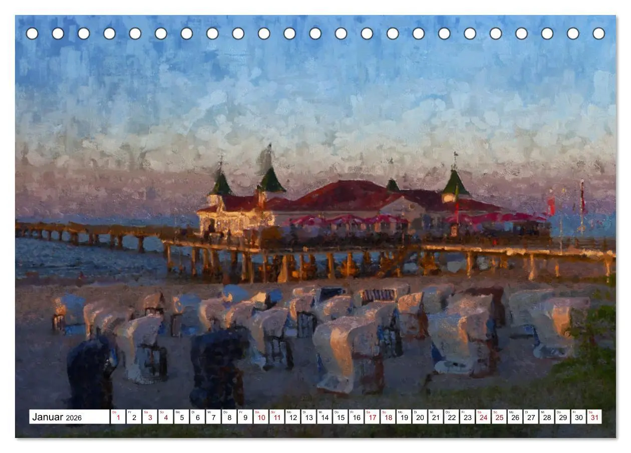 Bild: 9783457621219 | Malerische Insel Usedom - Acryl Impressionen (Tischkalender 2026...
