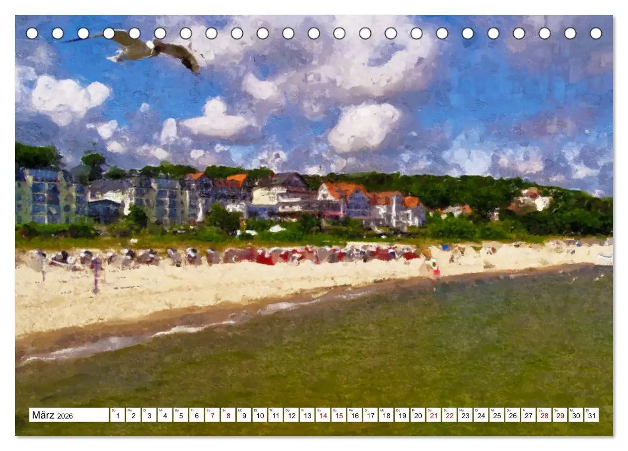 Bild: 9783457621219 | Malerische Insel Usedom - Acryl Impressionen (Tischkalender 2026...