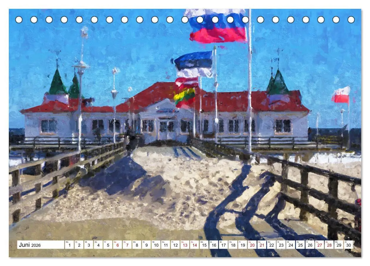 Bild: 9783457621219 | Malerische Insel Usedom - Acryl Impressionen (Tischkalender 2026...
