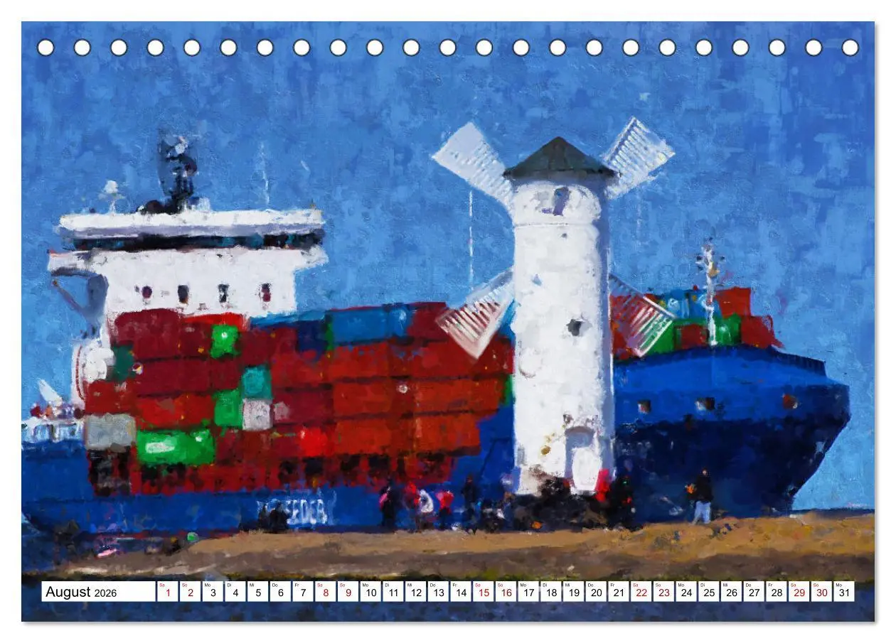 Bild: 9783457621219 | Malerische Insel Usedom - Acryl Impressionen (Tischkalender 2026...
