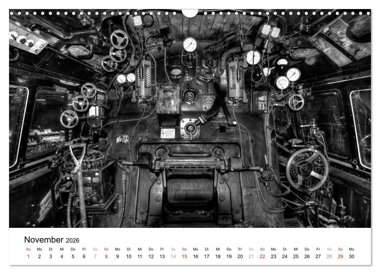 Bild: 9783457861219 | Unter Dampf - Eisenbahnromantik in schwarz-weiß (Wandkalender 2026...