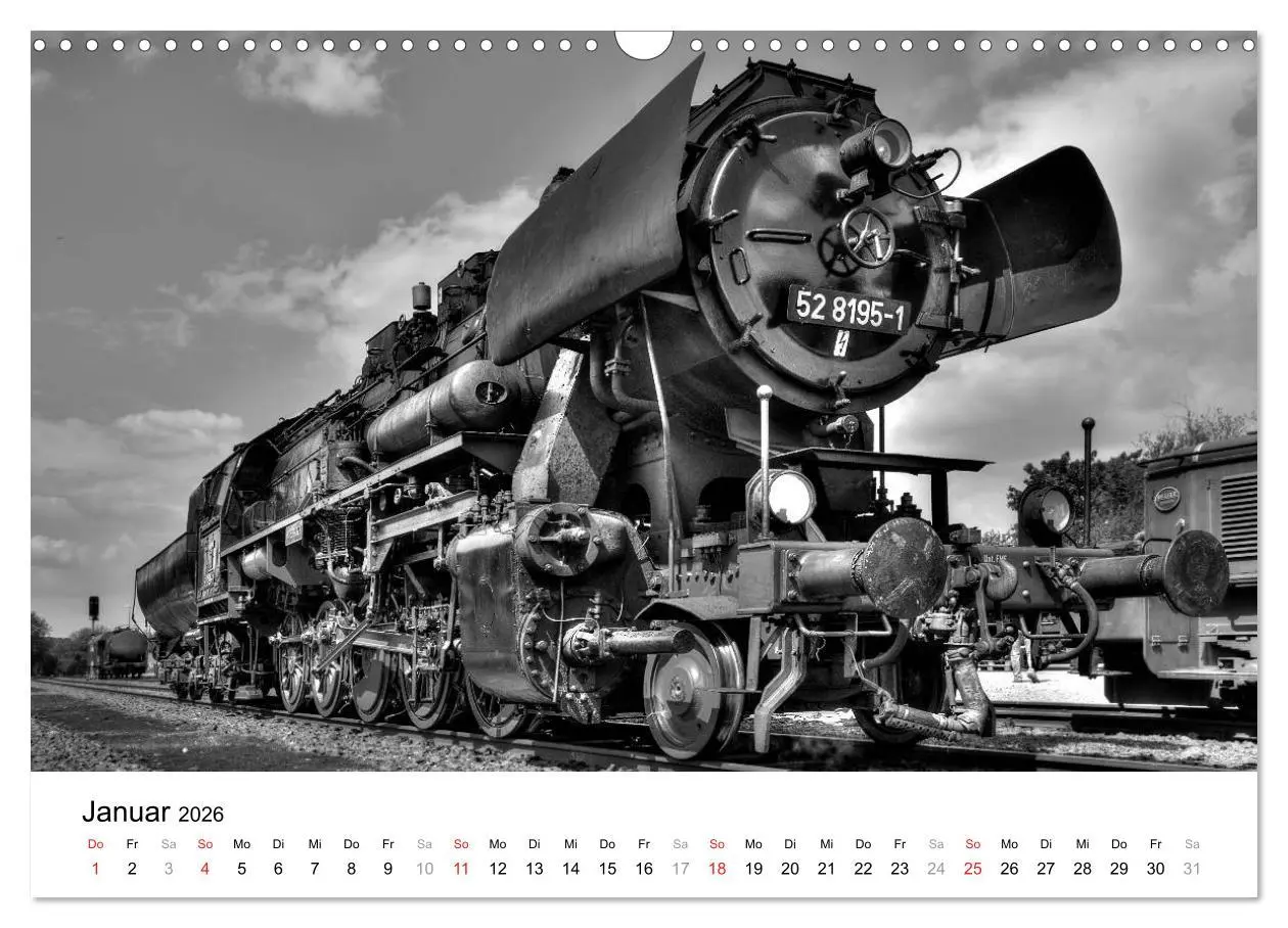 Bild: 9783457861219 | Unter Dampf - Eisenbahnromantik in schwarz-weiß (Wandkalender 2026...