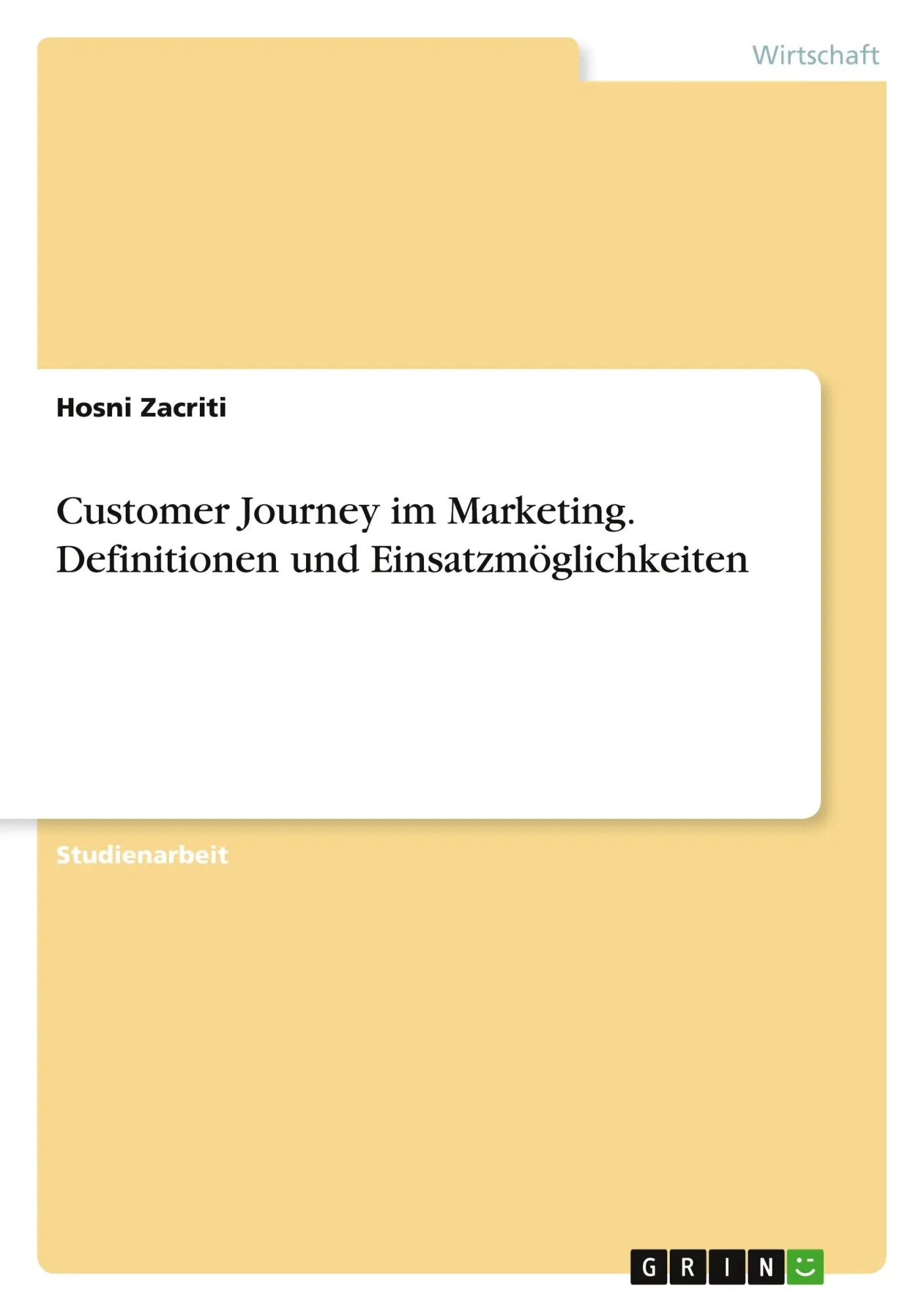 Cover: 9783668591219 | Customer Journey im Marketing. Definitionen und Einsatzmöglichkeiten