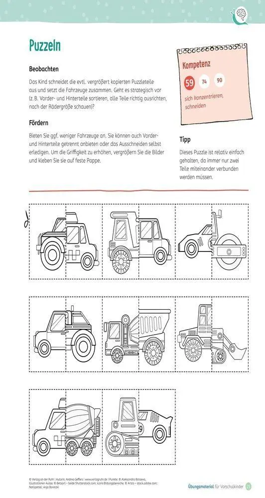 Bild: 9783834671219 | Übungsmaterial für Vorschulkinder | Andrea Geffers | Broschüre | 88 S.