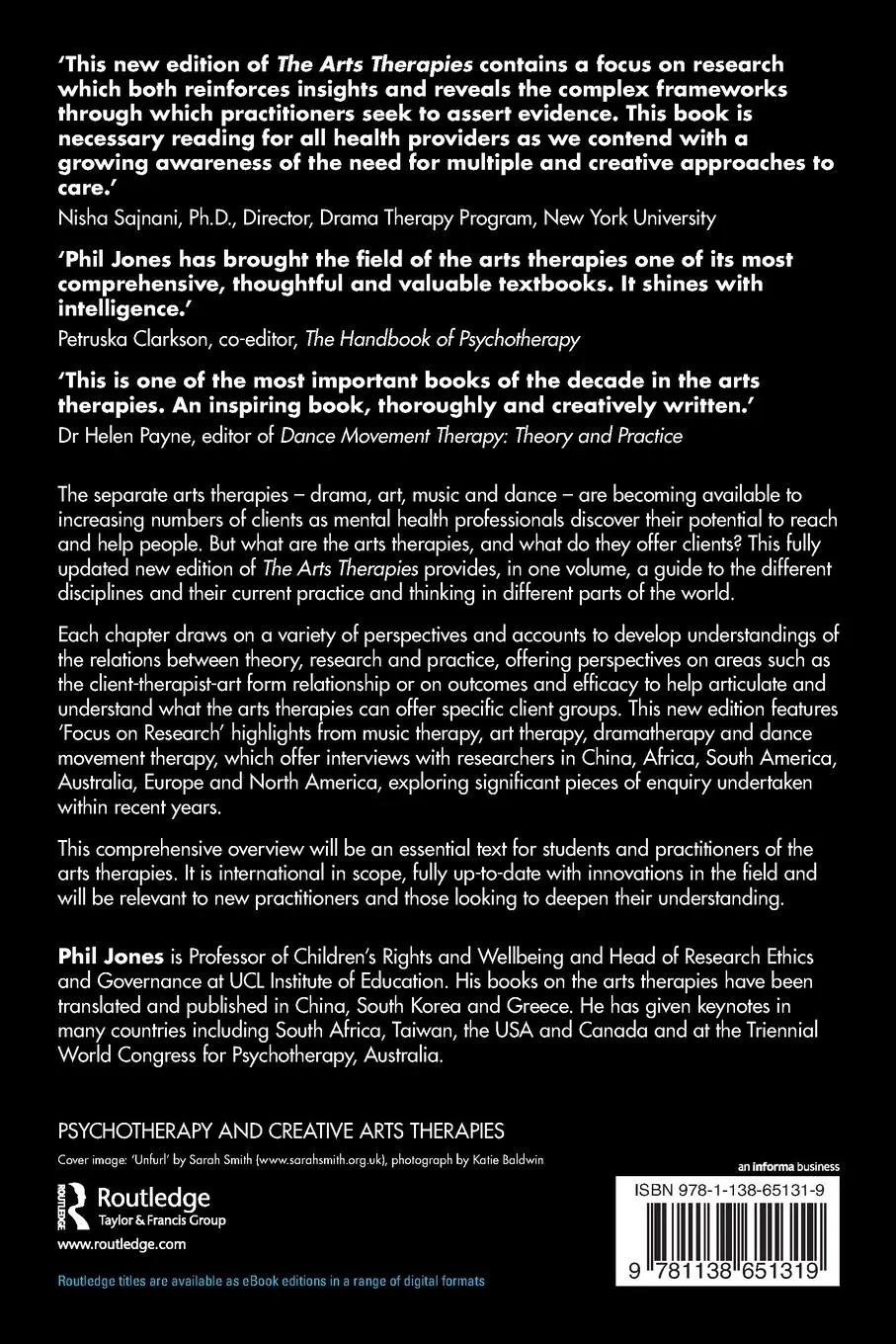 Rückseite: 9781138651319 | The Arts Therapies | A Revolution in Healthcare | Phil Jones | Buch