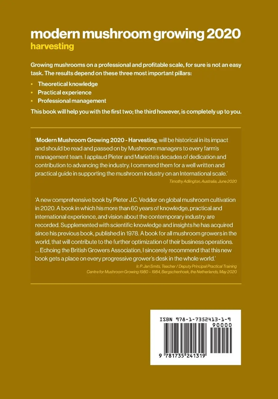 Rückseite: 9781735241319 | modern mushroom growing 2020 harvesting | P J C Vedder (u. a.) | Buch