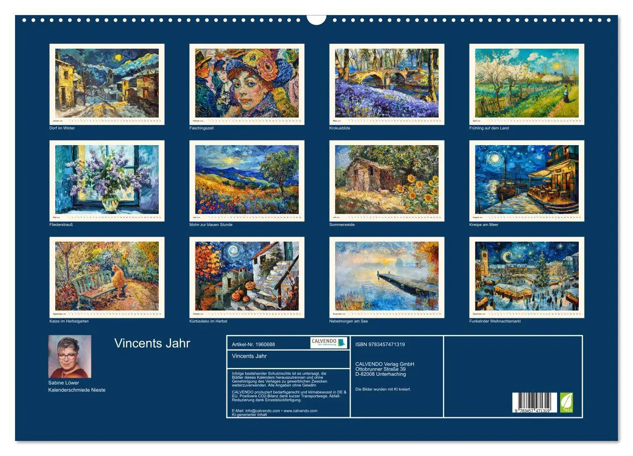 Bild: 9783457471319 | Vincents Jahr (Wandkalender 2026 DIN A2 quer), CALVENDO Monatskalender