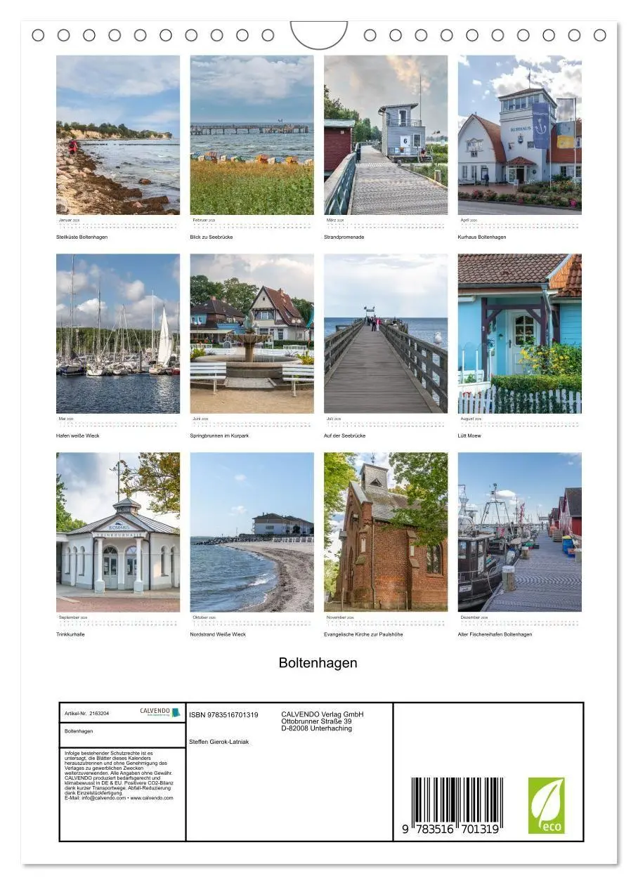 Bild: 9783516701319 | Boltenhagen (Wandkalender 2026 DIN A4 hoch), CALVENDO Monatskalender