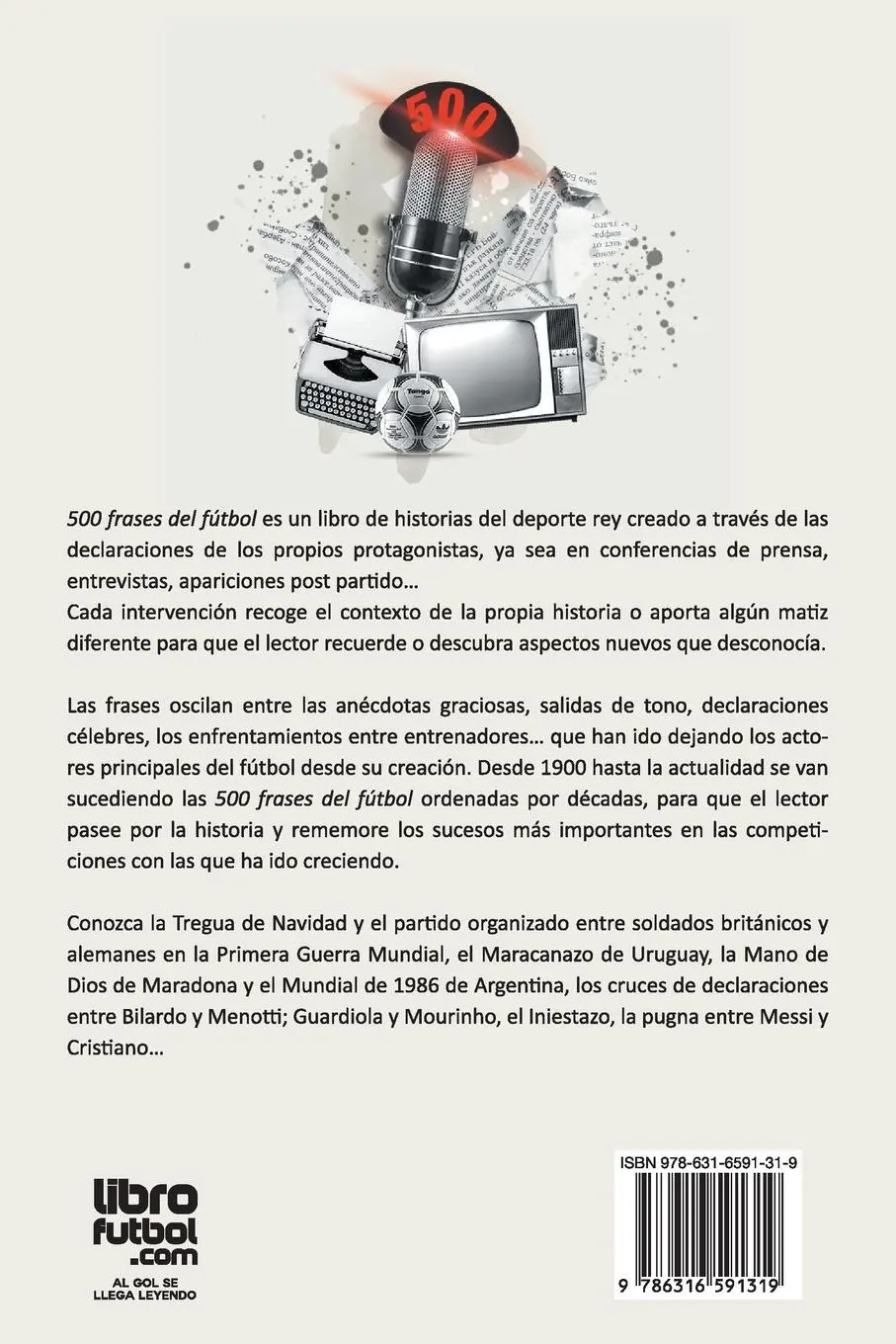 Rückseite: 9786316591319 | 500 frases del fútbol | Diego Martín | Taschenbuch | Spanisch | 2024
