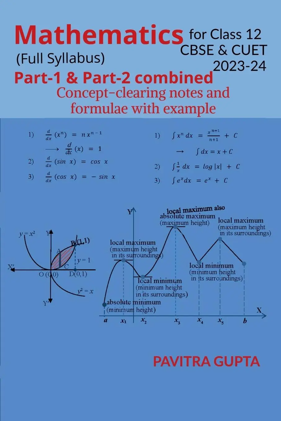 Cover: 9798890661319 | Mathematics for class 12 (CBSE &amp; CUET) Full Syllabus | Pavitra Gupta