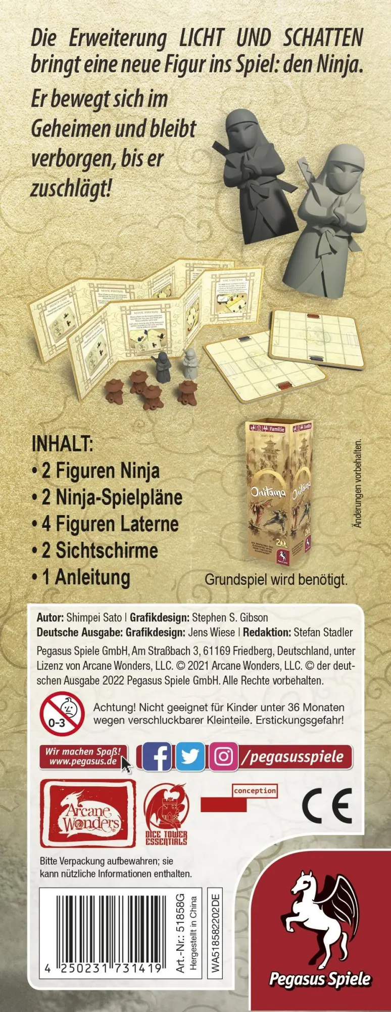 Bild: 4250231731419 | Onitama: Licht und Schatten [Erweiterung] | Shimpei Sato | Spiel