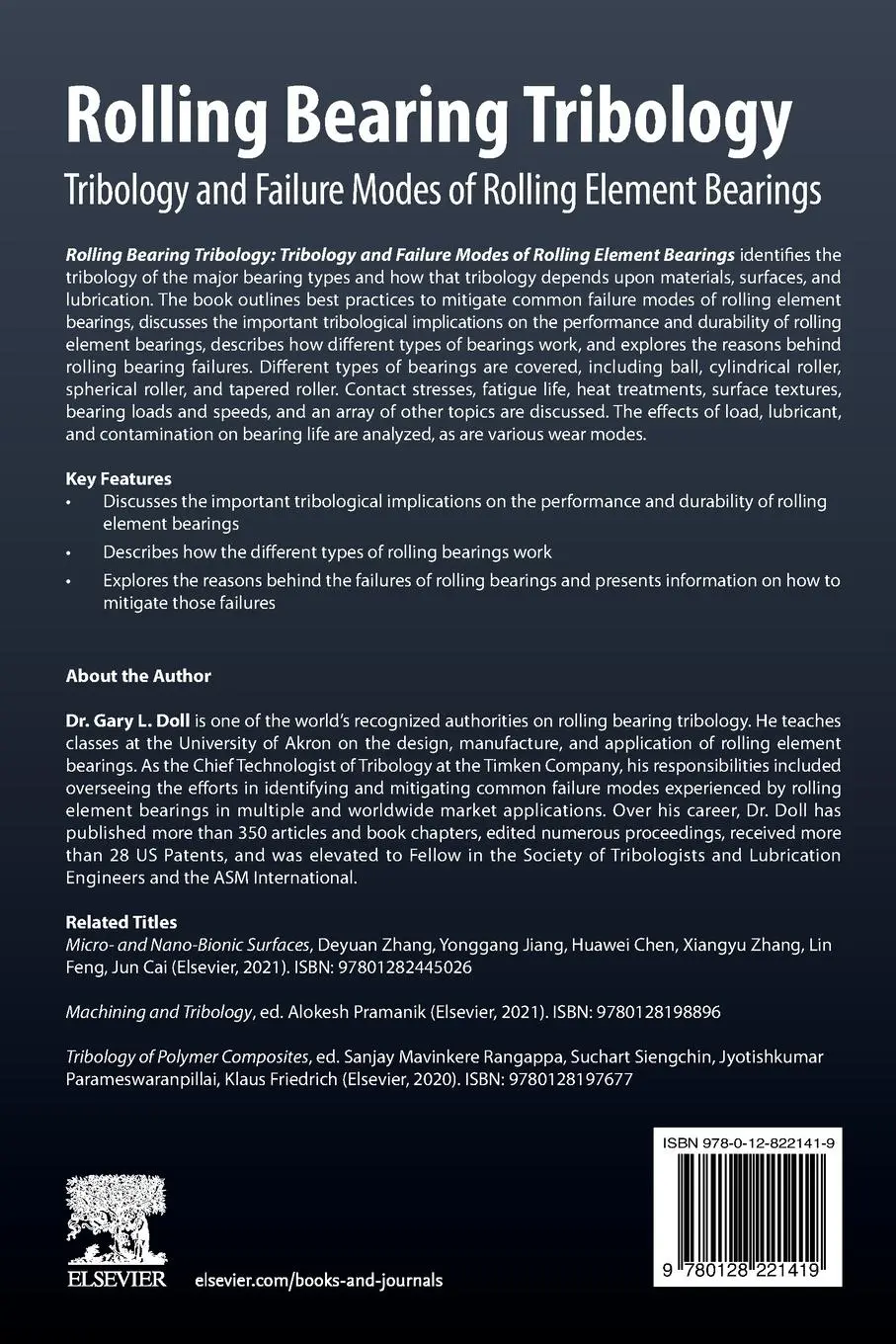 Rückseite: 9780128221419 | Rolling Bearing Tribology | Gary Doll | Taschenbuch | Englisch | 2022