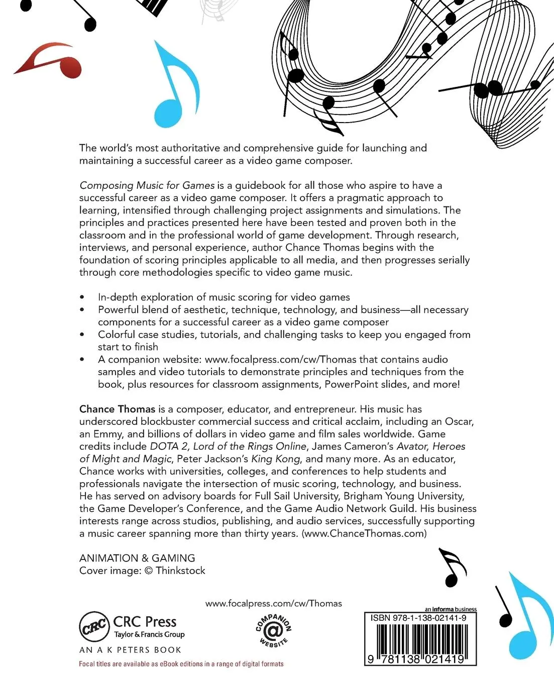 Rückseite: 9781138021419 | Composing Music for Games | Chance Thomas | Taschenbuch | Englisch