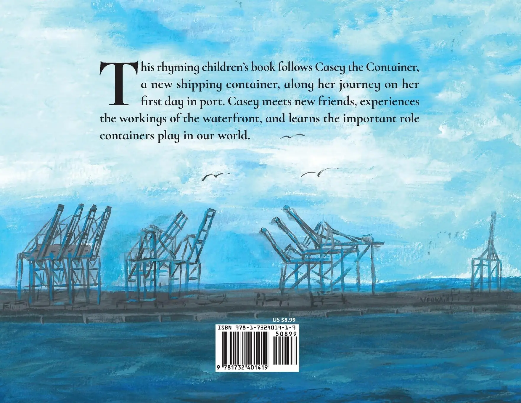 Rückseite: 9781732401419 | Casey the Container | And her first day in port | Kristina Bowden