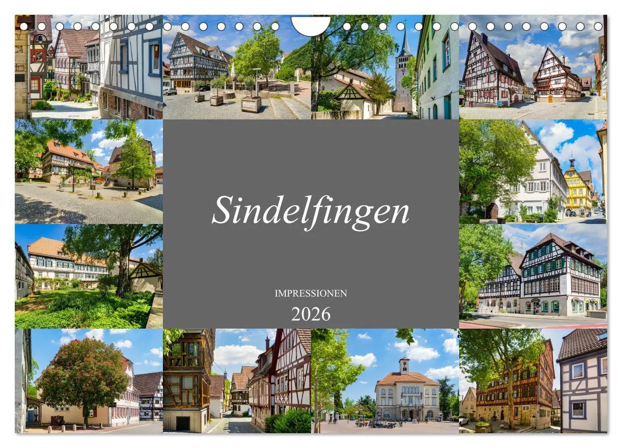 Cover: 9783457911419 | Sindelfingen Impressionen (Wandkalender 2026 DIN A4 quer), CALVENDO...