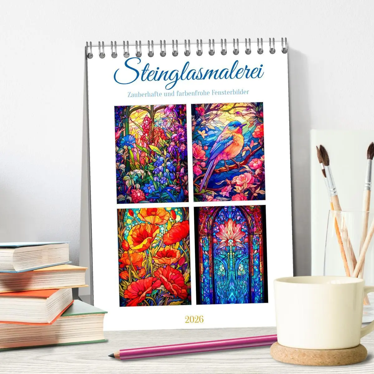 Bild: 9783516311419 | Steinglasmalerei (Tischkalender 2026 DIN A5 hoch), CALVENDO...