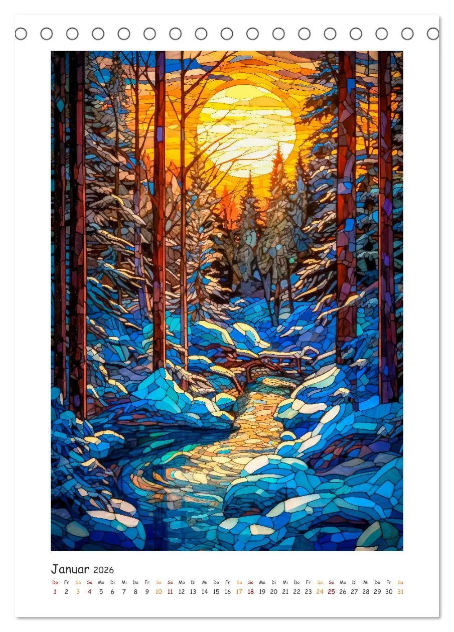 Bild: 9783516311419 | Steinglasmalerei (Tischkalender 2026 DIN A5 hoch), CALVENDO...