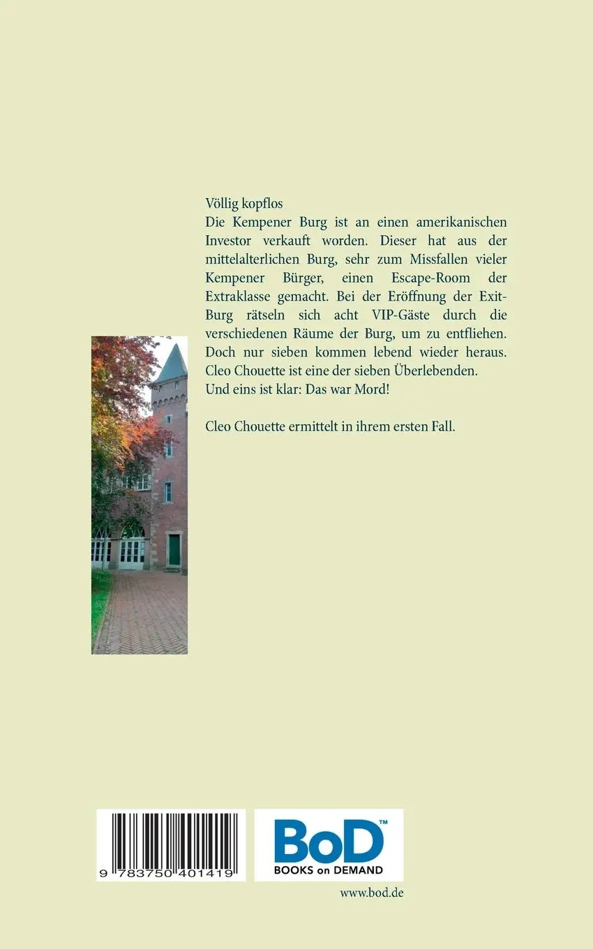 Rückseite: 9783750401419 | Völlig kopflos | Ein Kempen Krimi | Sylvia Geub | Taschenbuch | 132 S.