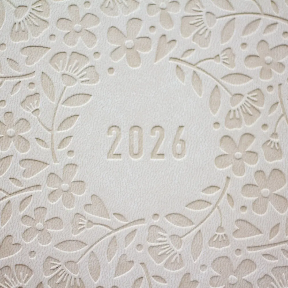 Bild: 9783986361419 | Terminplaner Lederlook 2026 Beige | Terminplaner Lederlook A6 | 2026