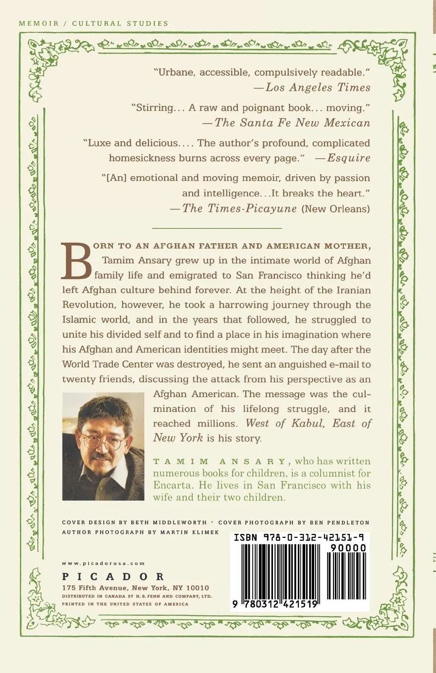 Rückseite: 9780312421519 | West of Kabul, East of New York | An Afghan American Story | Buch