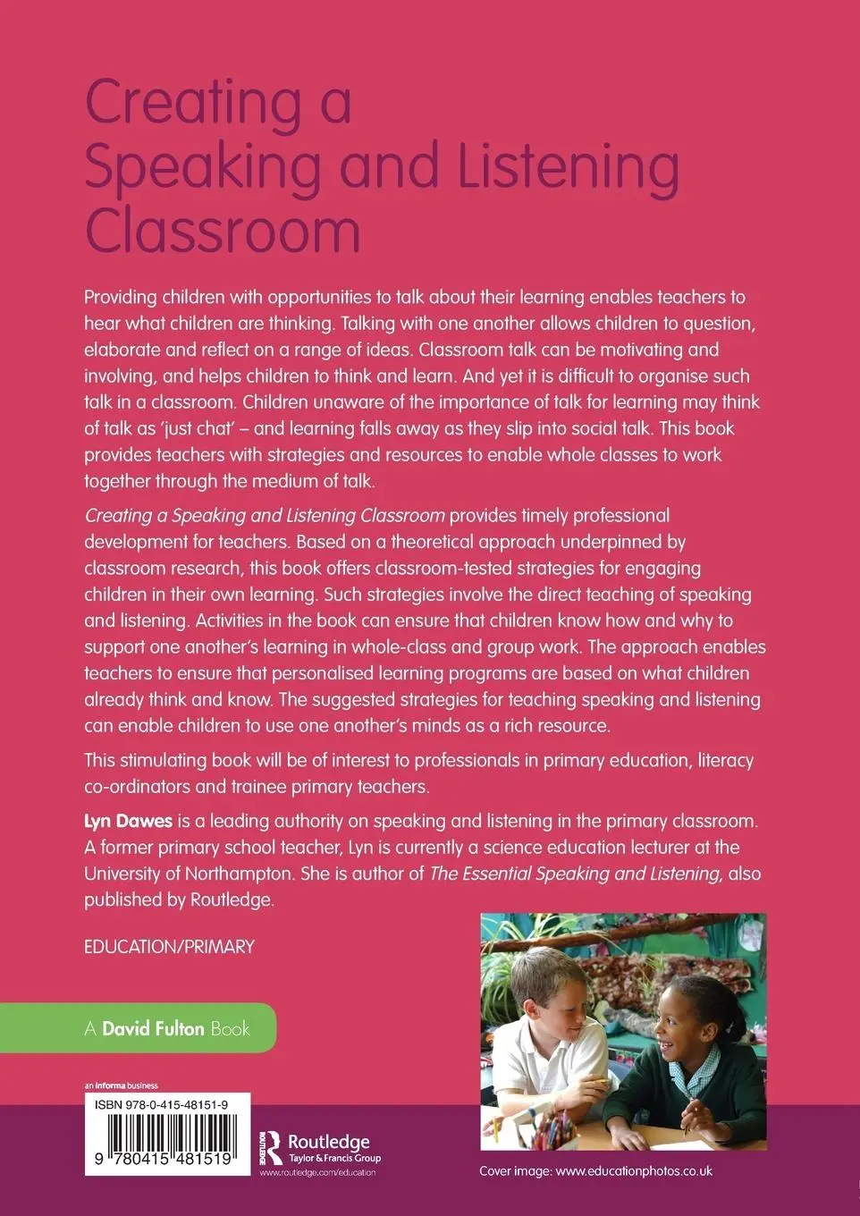 Rückseite: 9780415481519 | Creating a Speaking and Listening Classroom | Lyn Dawes | Taschenbuch