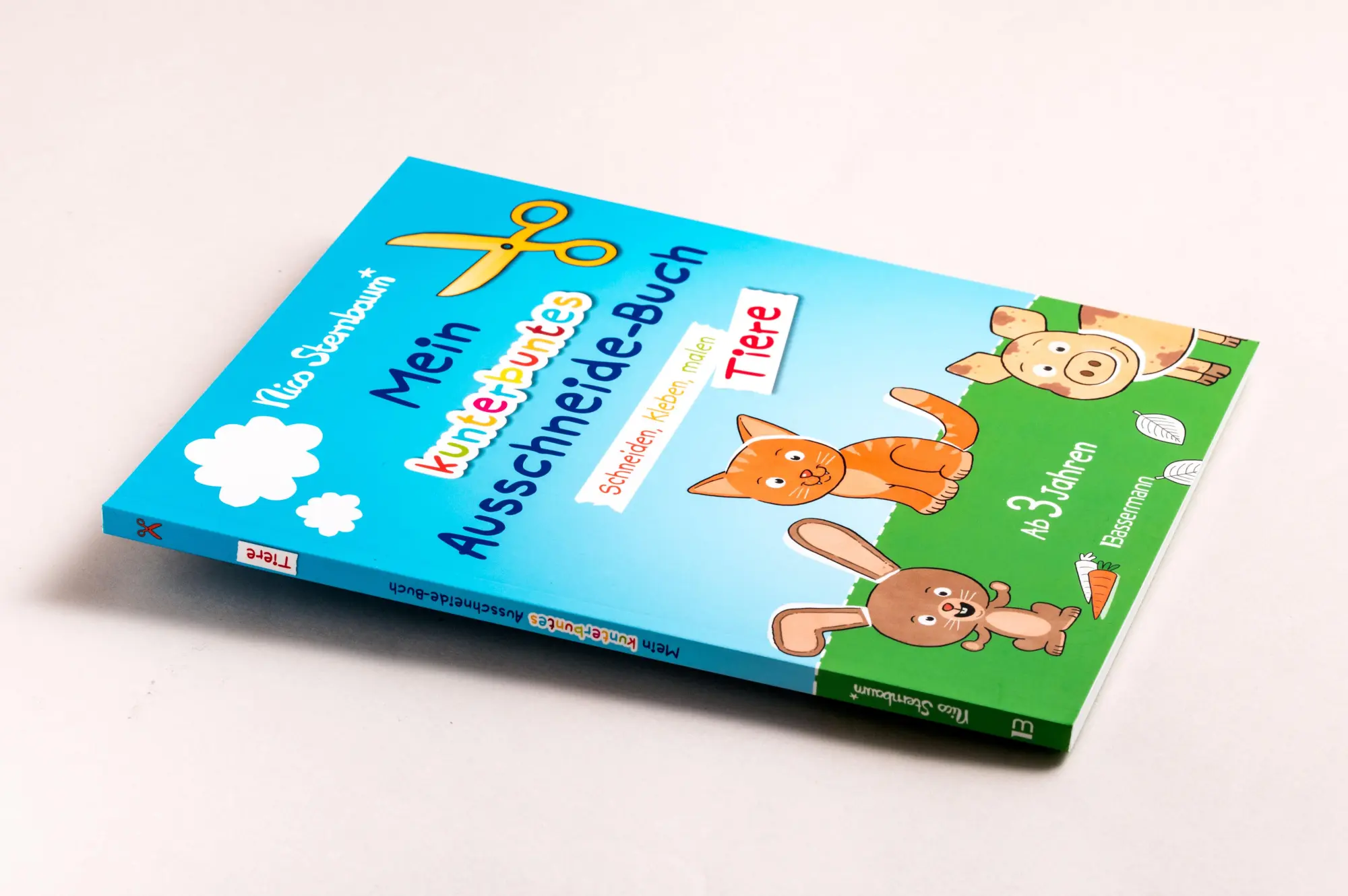 Bild: 9783809441519 | Mein kunterbuntes Ausschneidebuch - Tiere. Schneiden, kleben, malen...