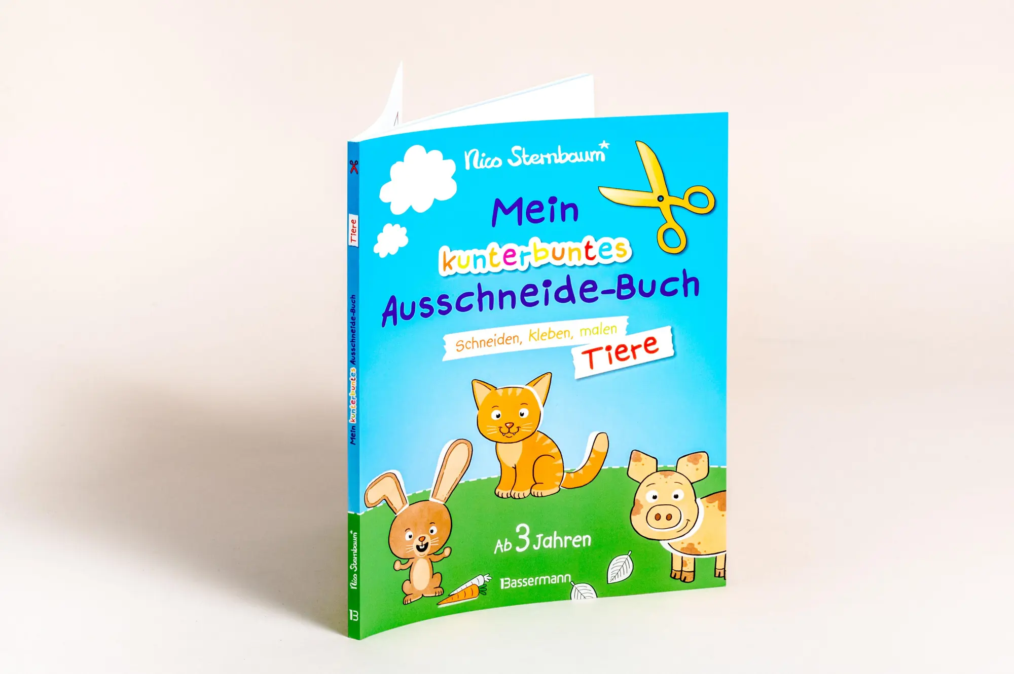 Bild: 9783809441519 | Mein kunterbuntes Ausschneidebuch - Tiere. Schneiden, kleben, malen...