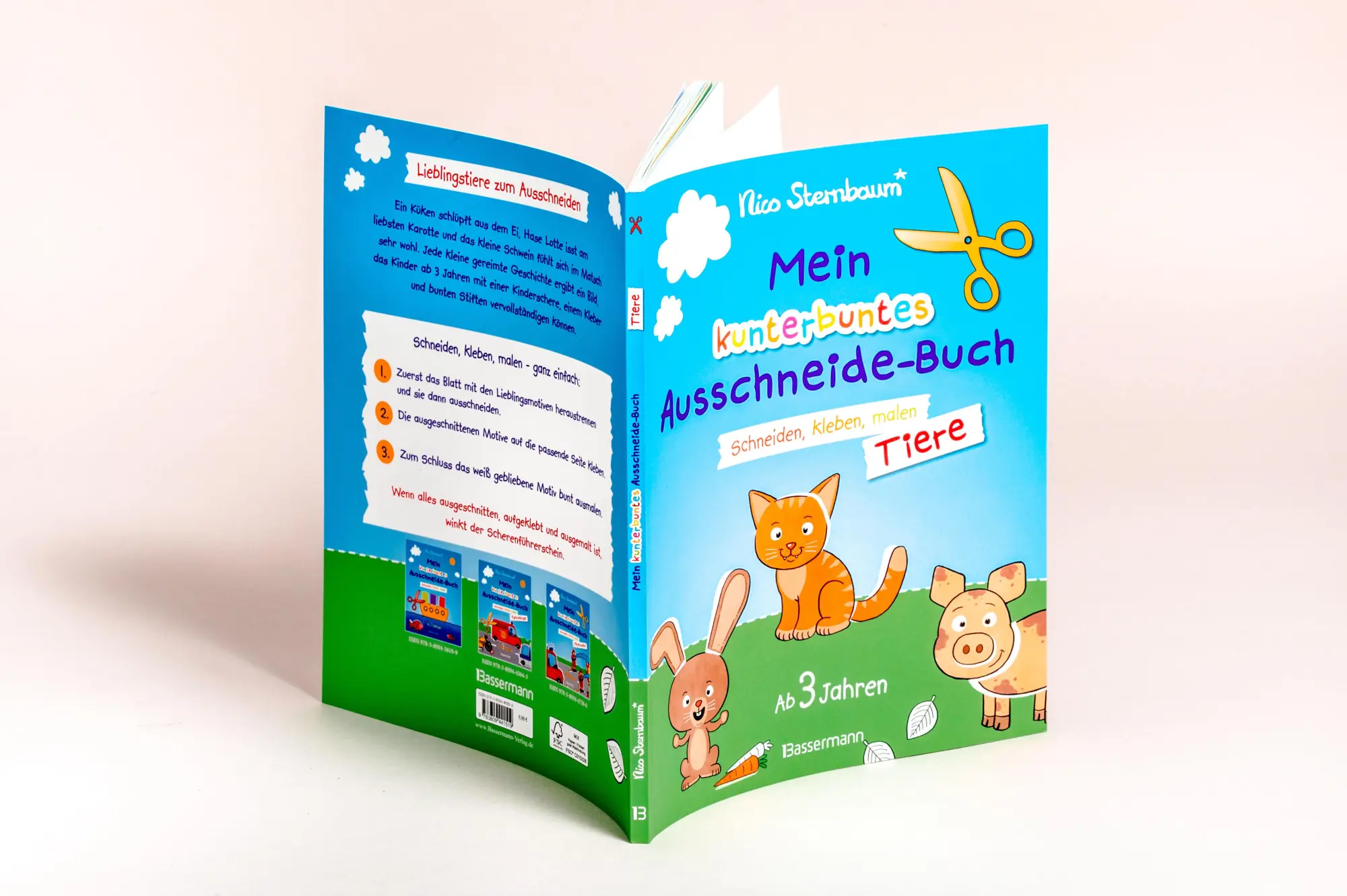 Bild: 9783809441519 | Mein kunterbuntes Ausschneidebuch - Tiere. Schneiden, kleben, malen...