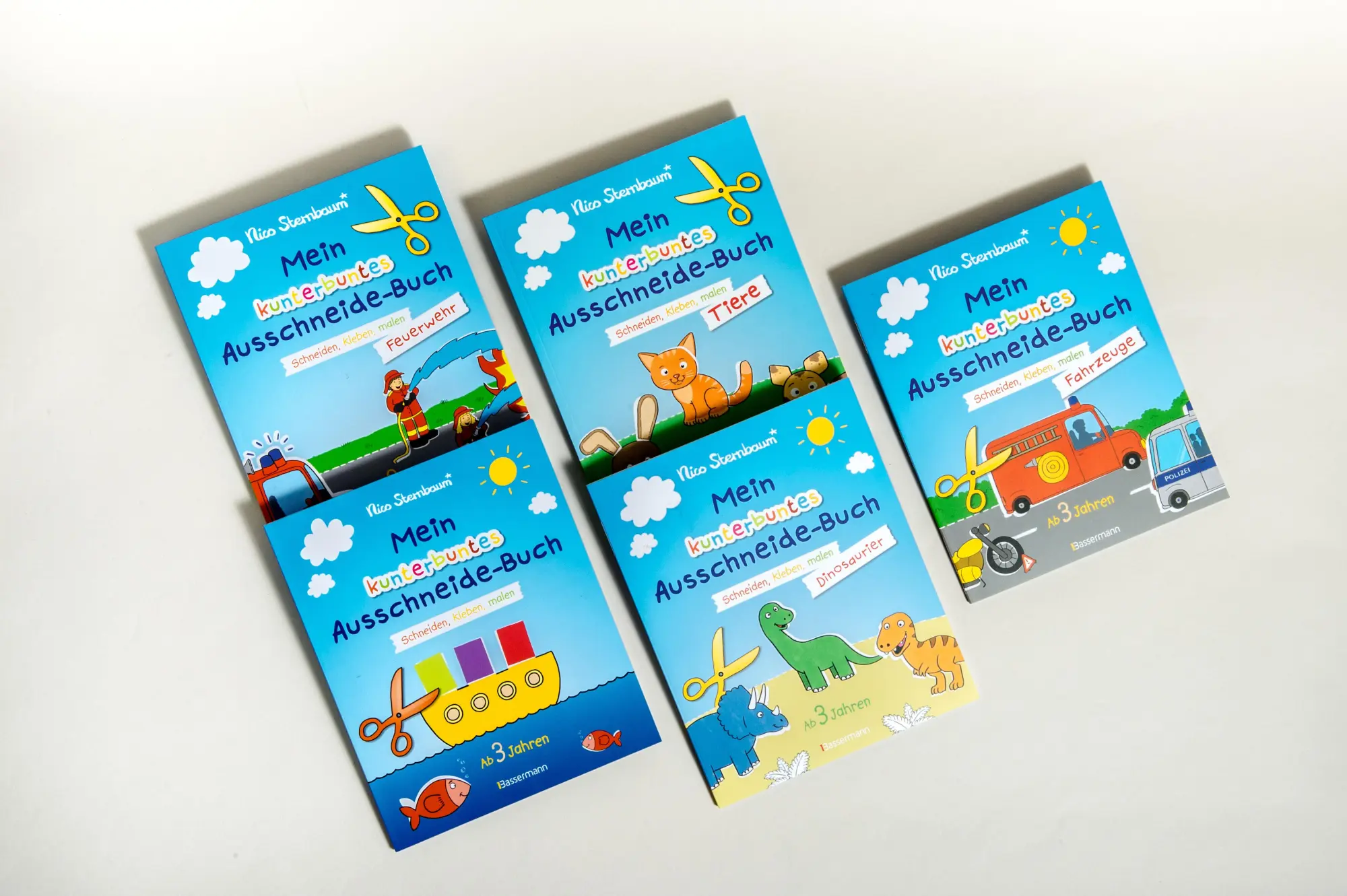 Bild: 9783809441519 | Mein kunterbuntes Ausschneidebuch - Tiere. Schneiden, kleben, malen...