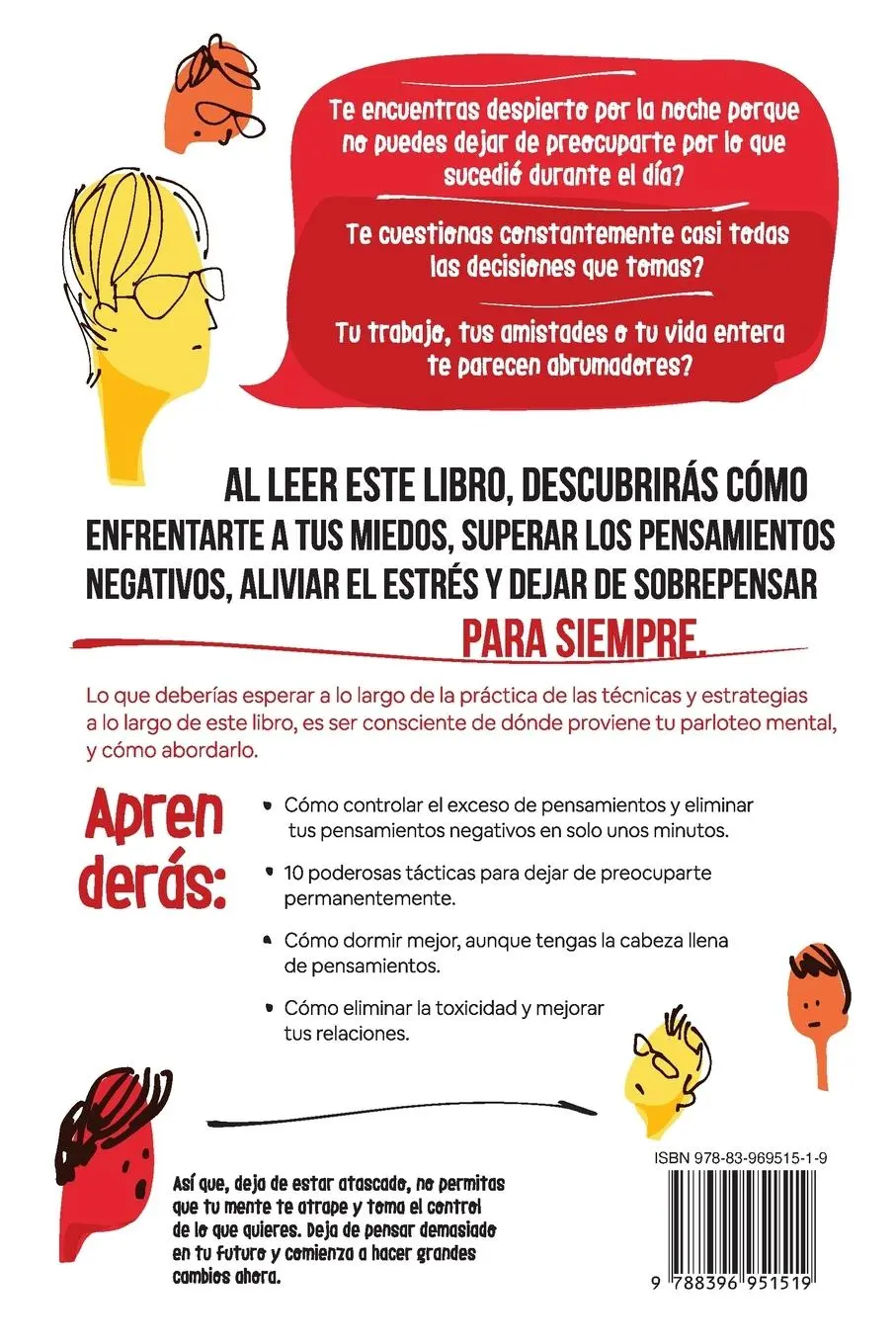 Rückseite: 9788396951519 | Cómo dejar de sobrepensar | Chase Hill | Taschenbuch | Spanisch | 2024