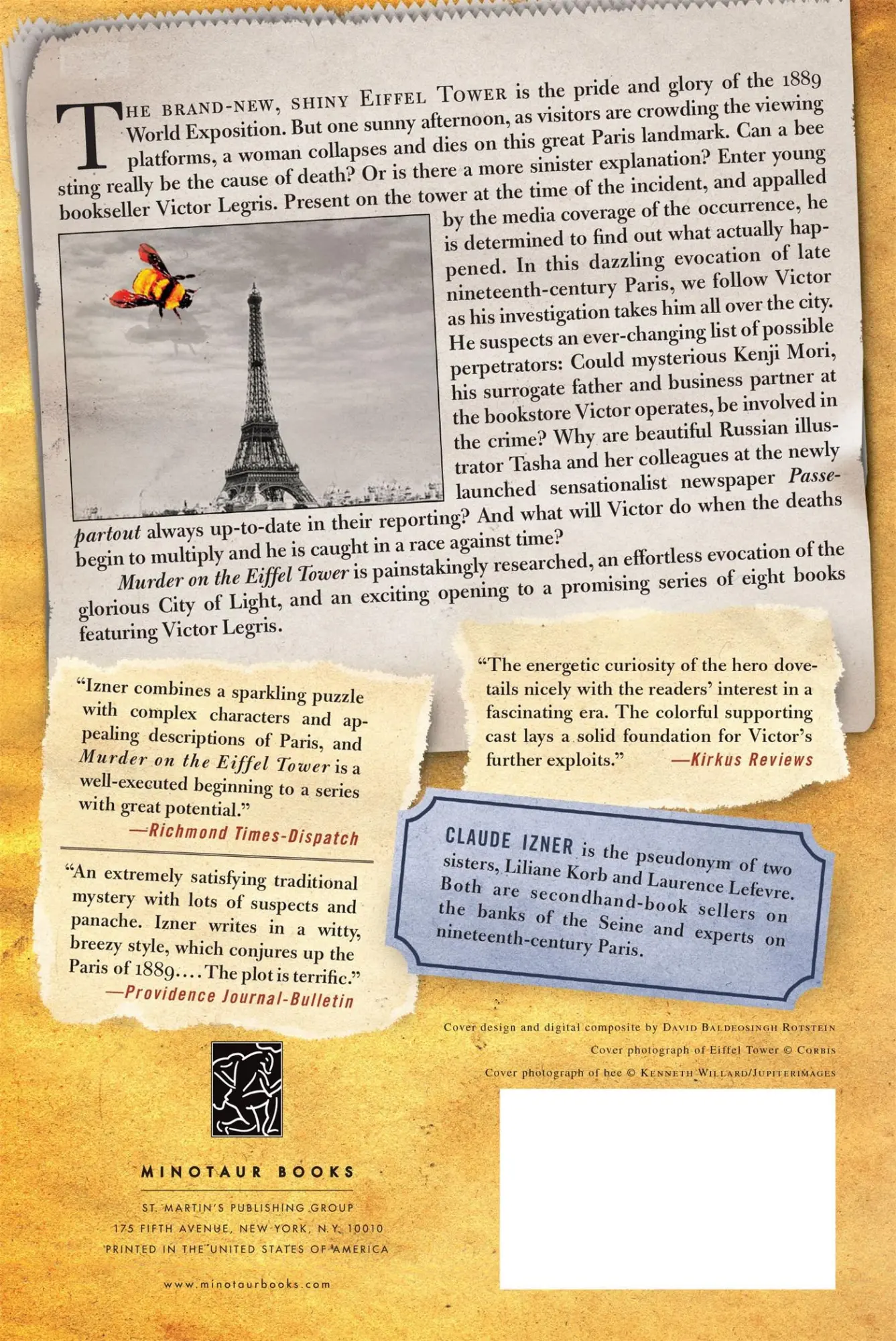 Rückseite: 9780312581619 | Murder on the Eiffel Tower | Claude Izner | Taschenbuch | Englisch