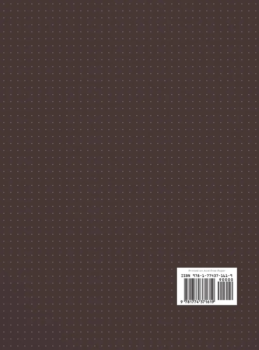 Rückseite: 9781774371619 | Large 8.5 x 11 Dotted Bullet Journal (Brown #13) Hardcover - 245...