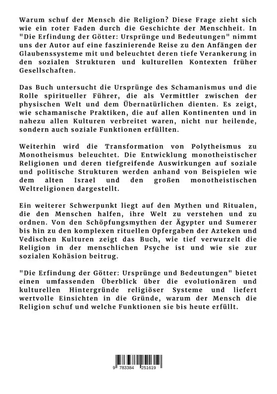 Rückseite: 9783384251619 | Die Erfindung der Götter | Severus Harvey | Taschenbuch | Paperback