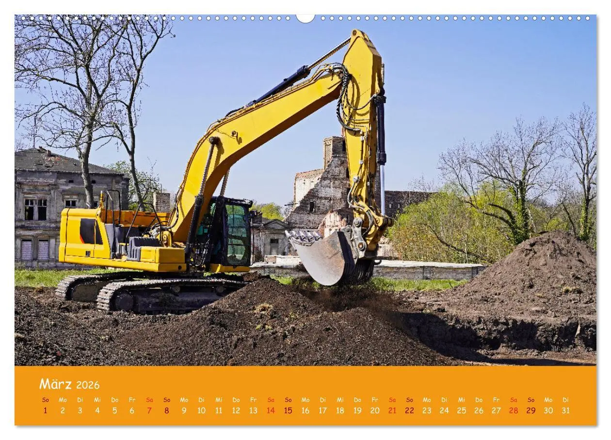 Bild: 9783457441619 | Baumaschinen im Einsatz (hochwertiger Premium Wandkalender 2026 DIN...