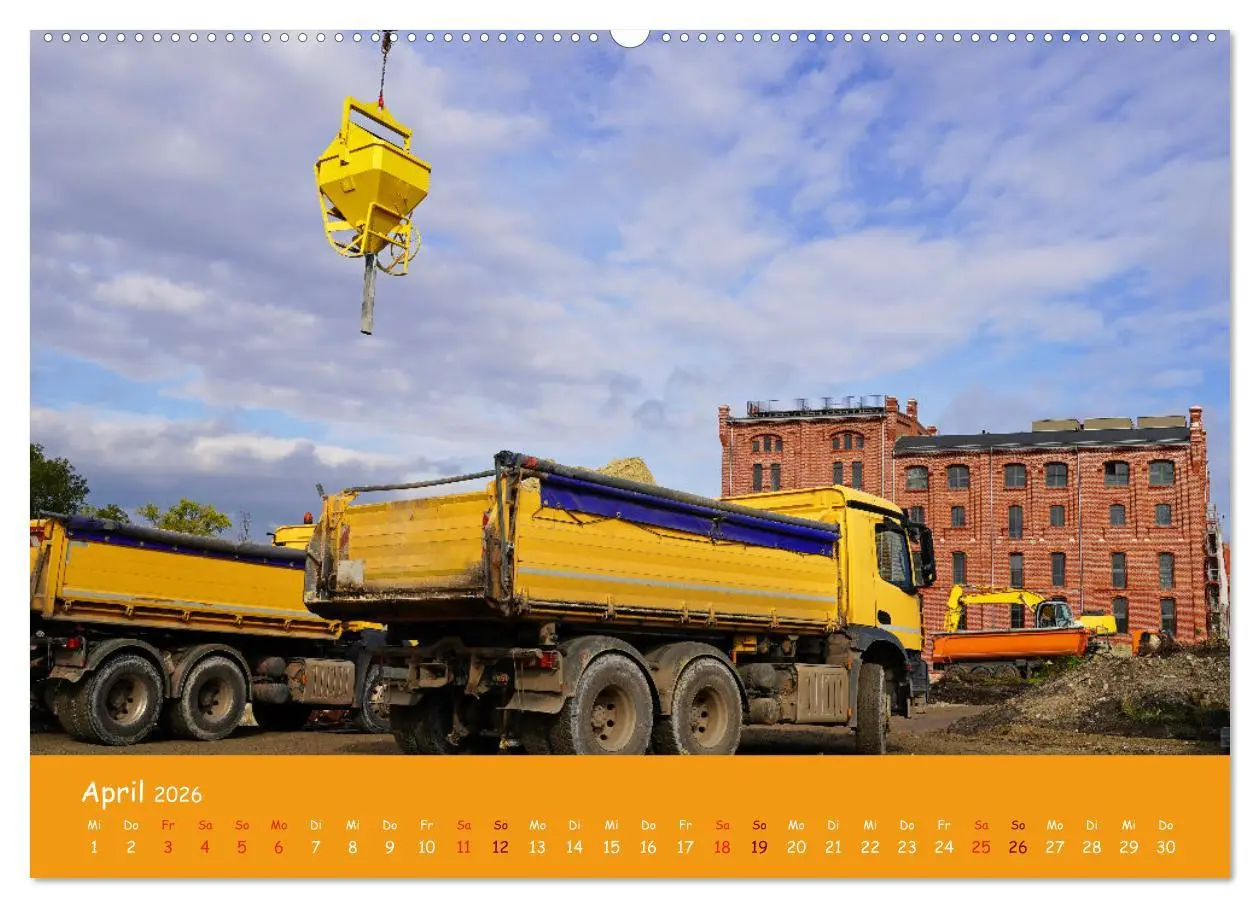 Bild: 9783457441619 | Baumaschinen im Einsatz (hochwertiger Premium Wandkalender 2026 DIN...