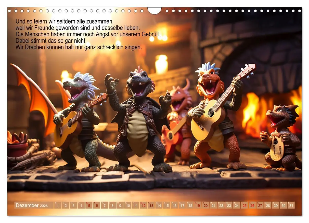 Bild: 9783457511619 | Eine seltsame Drachengeschichte (Wandkalender 2026 DIN A3 quer),...