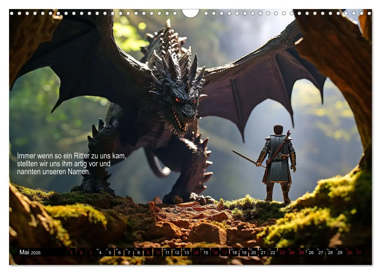 Bild: 9783457511619 | Eine seltsame Drachengeschichte (Wandkalender 2026 DIN A3 quer),...