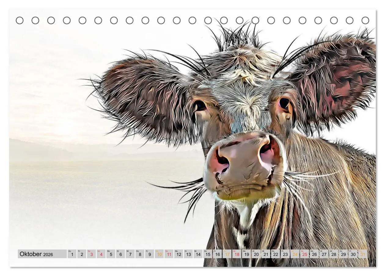 Bild: 9783457751619 | Rindviecher unglaublich (Tischkalender 2026 DIN A5 quer), CALVENDO...