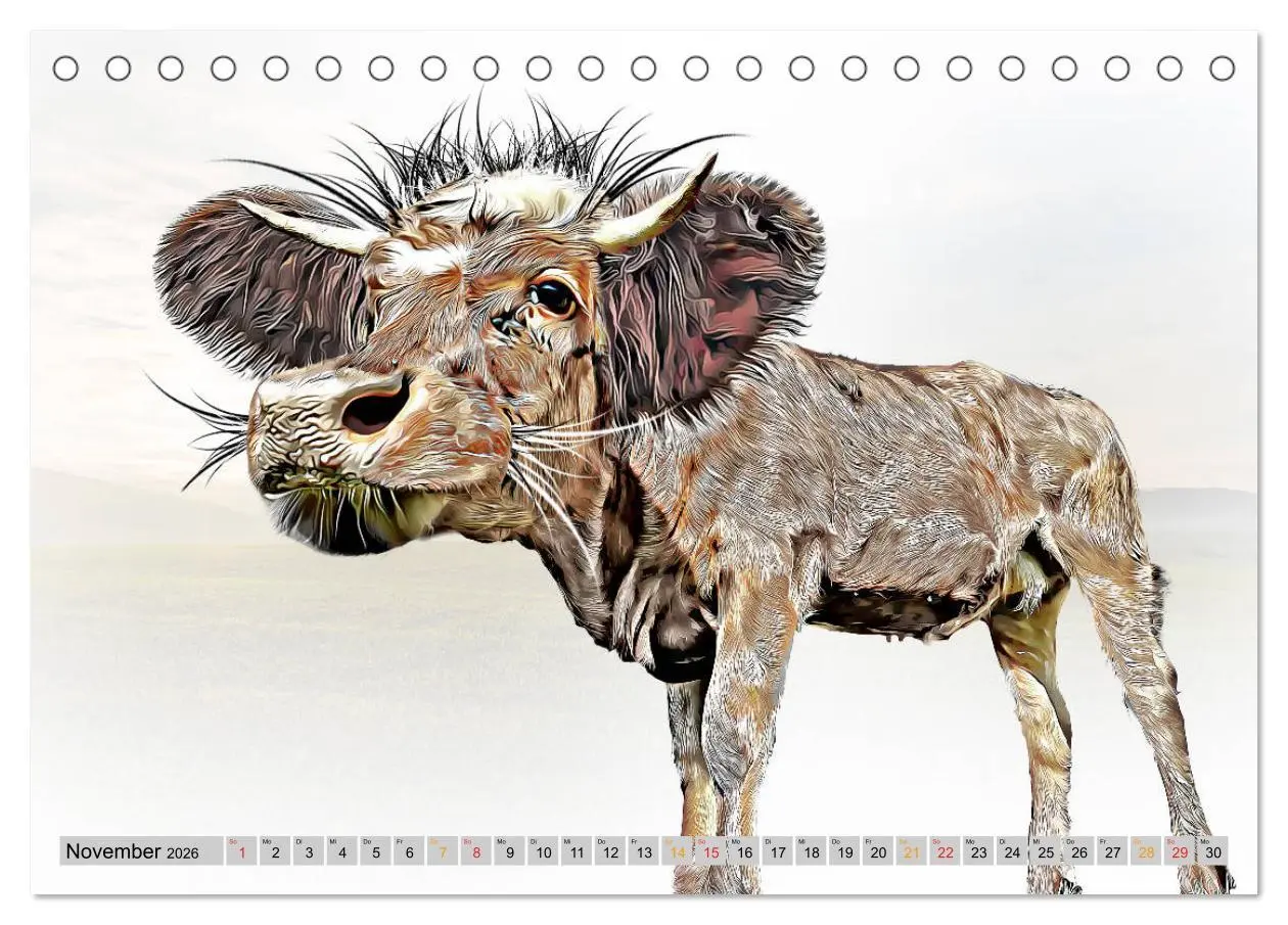 Bild: 9783457751619 | Rindviecher unglaublich (Tischkalender 2026 DIN A5 quer), CALVENDO...
