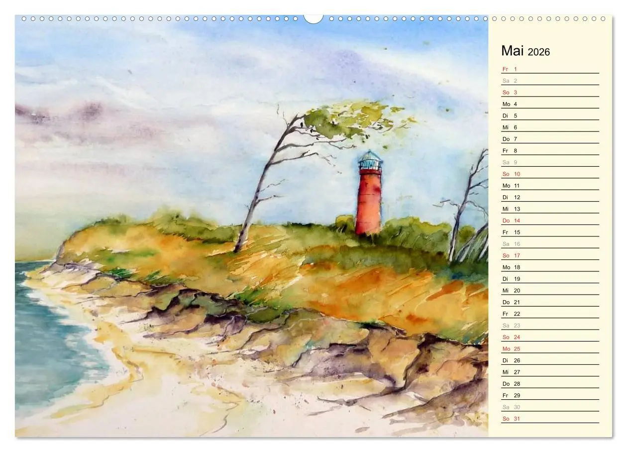 Bild: 9783457991619 | Aquarelle - Fischland-Darß (hochwertiger Premium Wandkalender 2026...