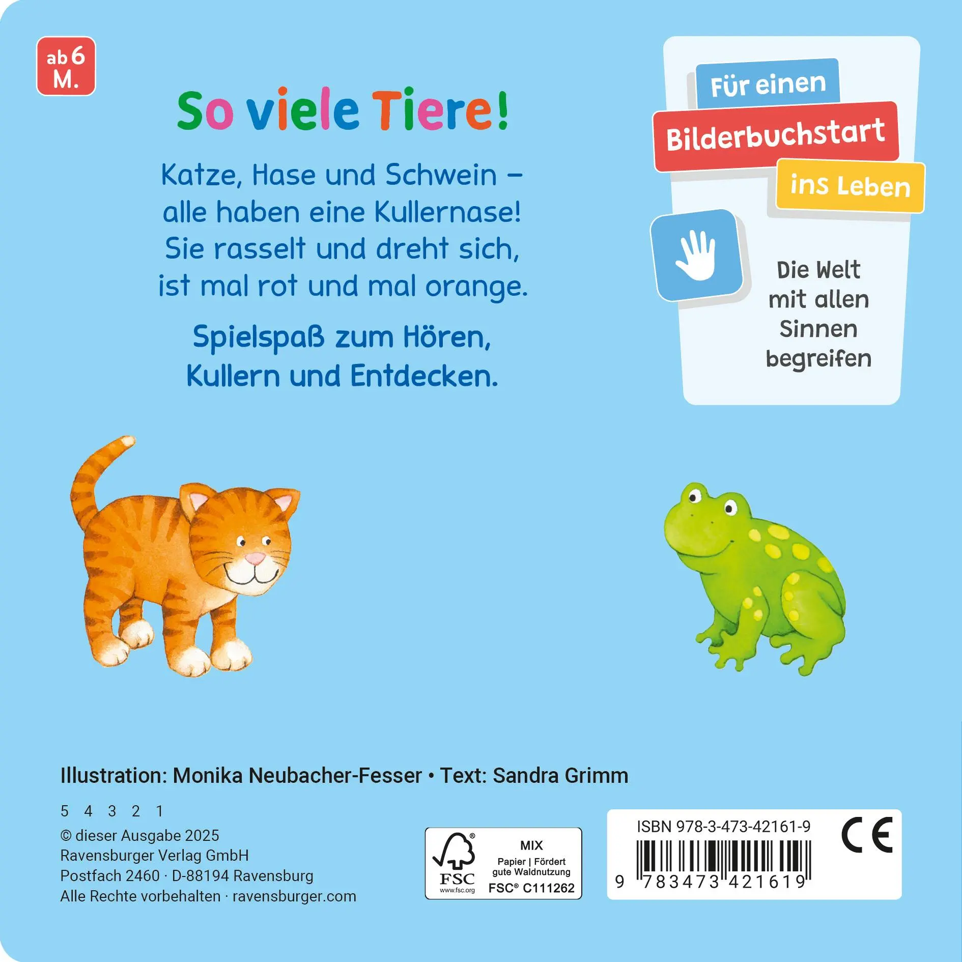 Rückseite: 9783473421619 | Alle meine Kullertiere | Sandra Grimm | Buch | 12 S. | Deutsch | 2025